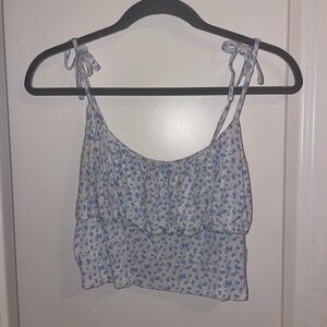 Blue Floral Women's Top